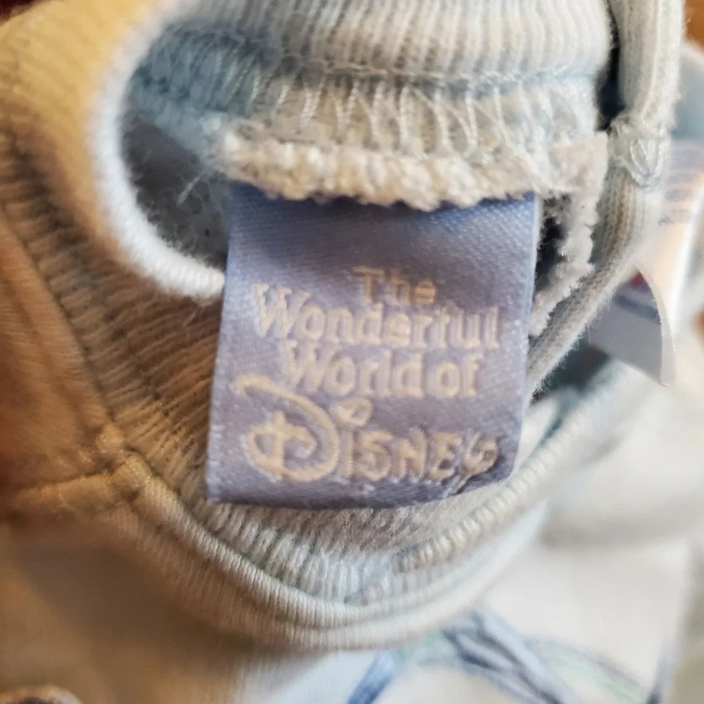 Vintage Disney Tigger Baby sleeper Hat Set 0-3 Months footed Blue Striped Cotton